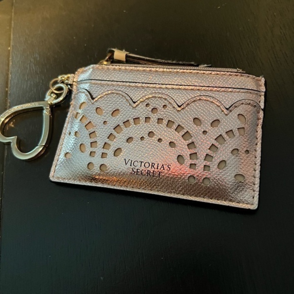 Victoria Secret mini wallet card coin purse rose goldβ